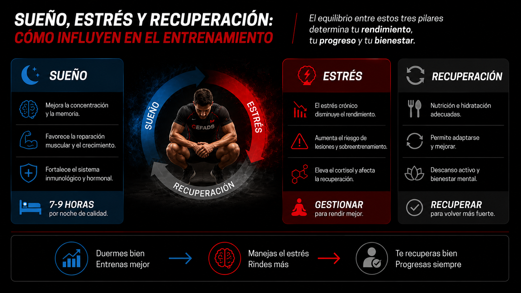 Sueño, estrés y recuperación: cómo influyen en el entrenamiento